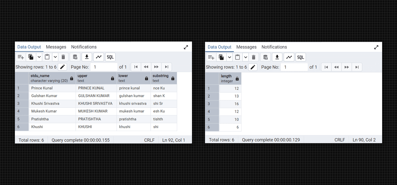 Alter column and update in Admin 4 (PostgreSQL).