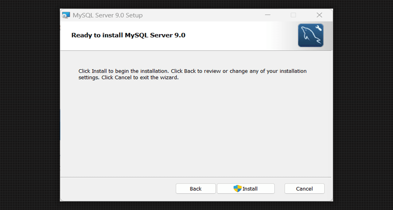 Ready to Install MySQL Server 9.0